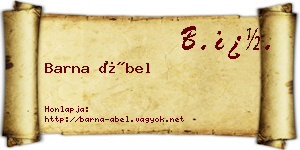 Barna Ábel névjegykártya